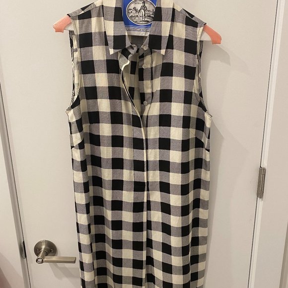 Jenni Kayne Sleeveless Gingham Button Up Dress - Picture 1 of 2
